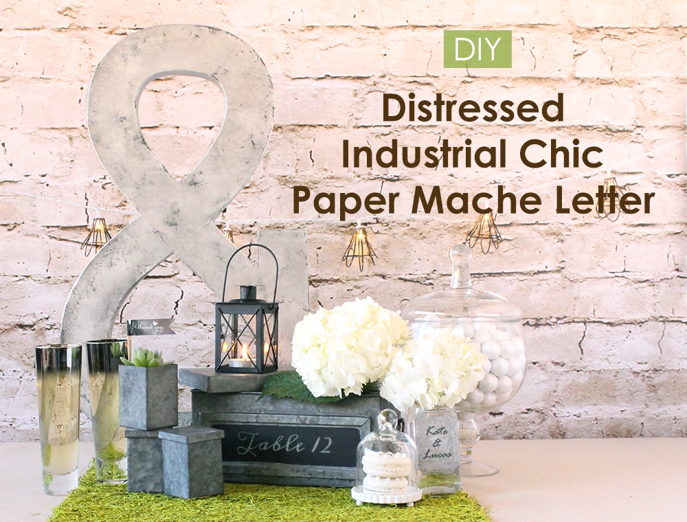How-To Make This DIY Rustic Industrial Chic Paper Mache Letter -Beau-coup  Blog