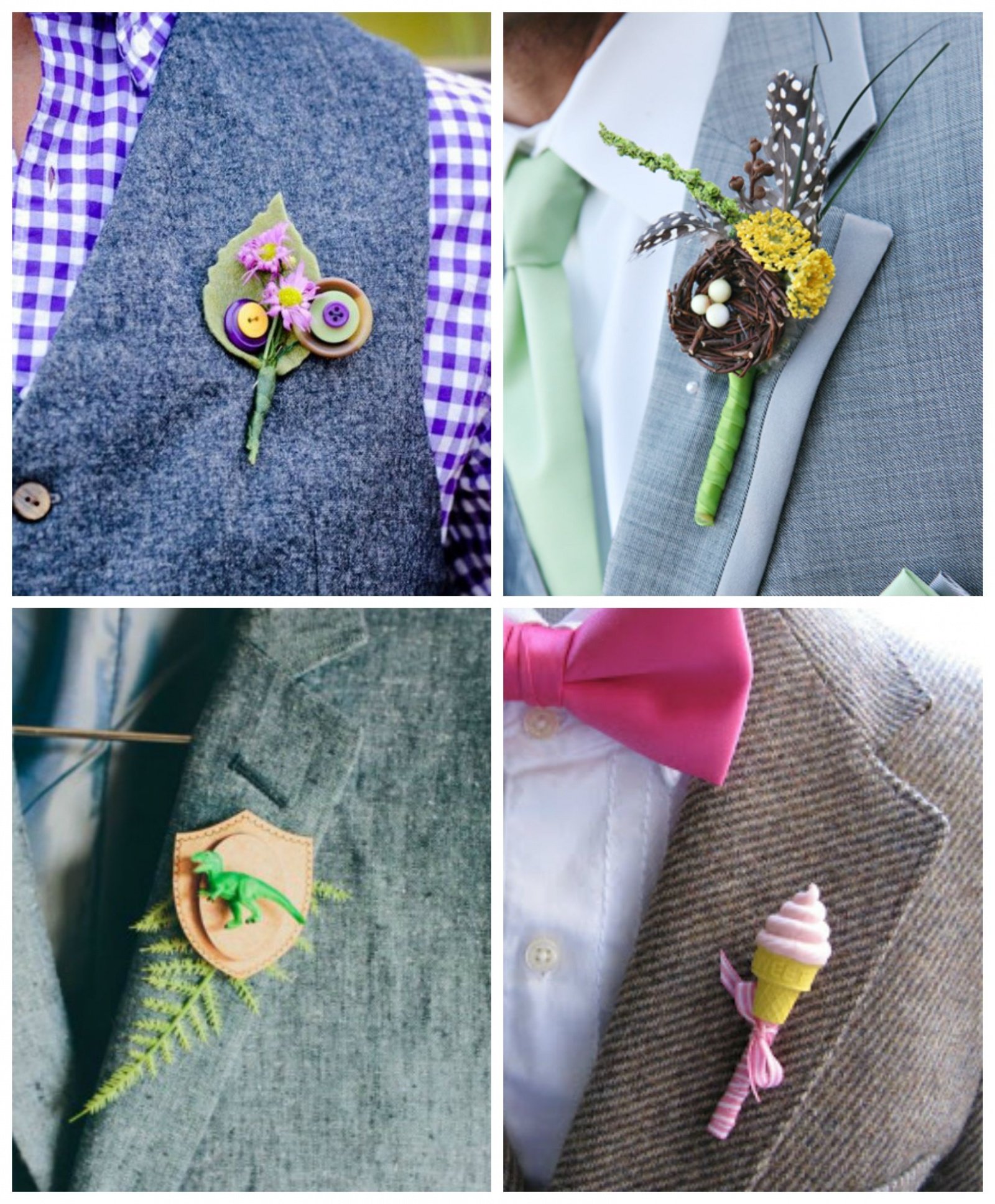 32 Unique Boutonnieres That Let The Grooms Personality Shine Beau Coup Blog 2708