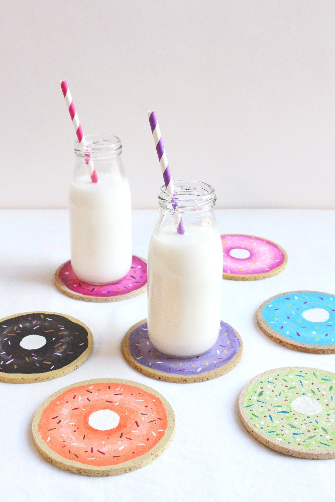 DIY Donut Coasters + One Dozen More of Our Favorite Donut DIY's -Beau