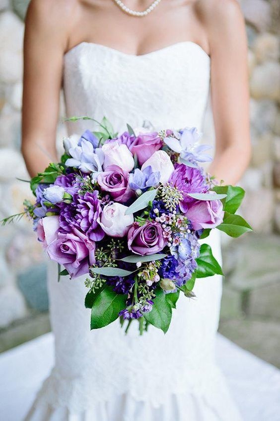 Flower Power 20 Looks for a Purple Wedding Bouquet Beau