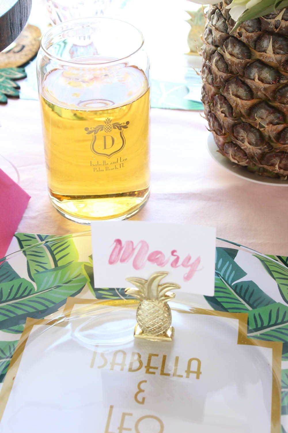 tropical bridal shower, tropical wedding, pineapple bridal shower, pineapple wedding