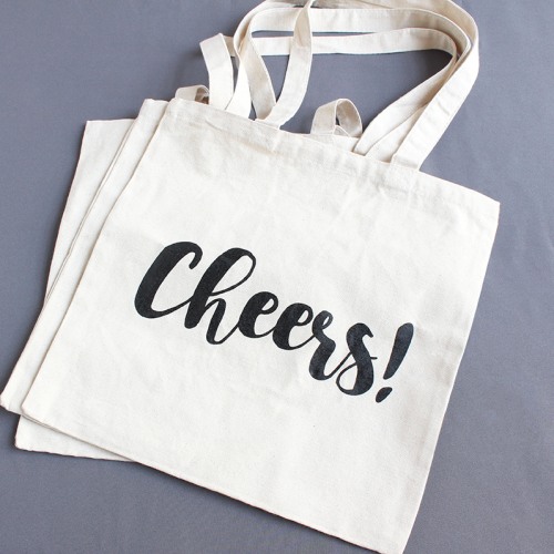 Cheers Canvas Shopping Tote