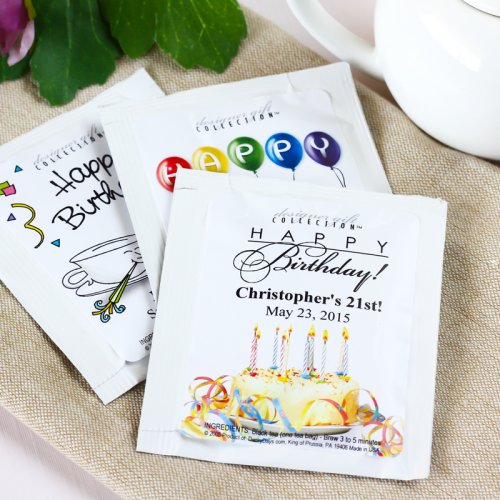 Personalized Birthday Party Tea Bags