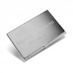 Personalized Silver Business Card Holders