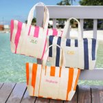 Embroidered Canvas Beach Totes