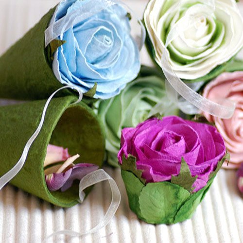 Floral Hanging Favor Cones