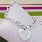 Monogram Heart Charm Bracelet
