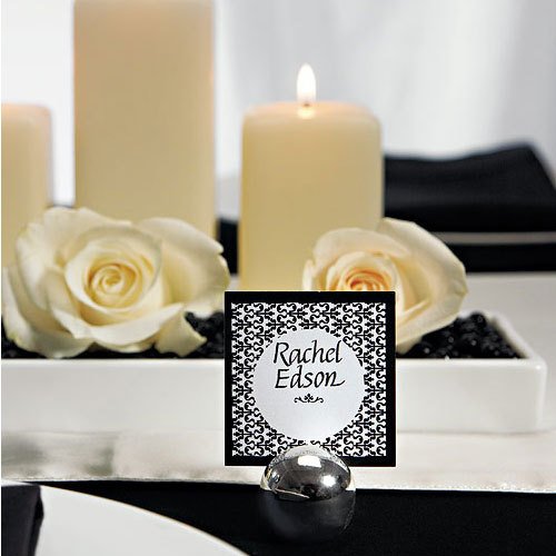 Silver Ball Place Card Holder
