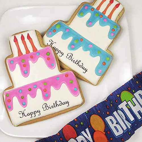 Personalized Birthday Cake Cookies
