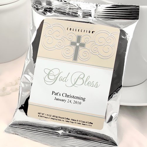 Personalized Christening and Baptism Coffee Pack Favors