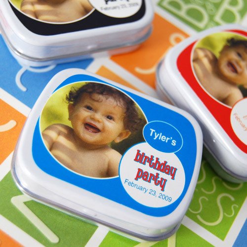 Personalized Birthday Photo Mint Tins