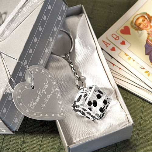 Crystal Dice Keychain