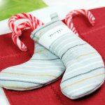 Metallic Striped Christmas Stockings
