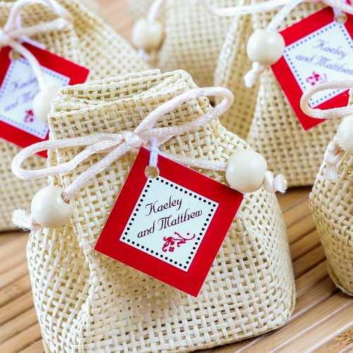 Personalized Diamond Wedding Favor Gift Tags