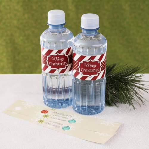 Personalized Holiday Water Bottles