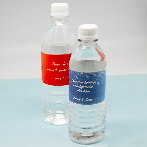 Personalized Holiday Water Bottles