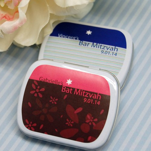 Personalized Bar, Bat Mitzvah Party Mint Tins