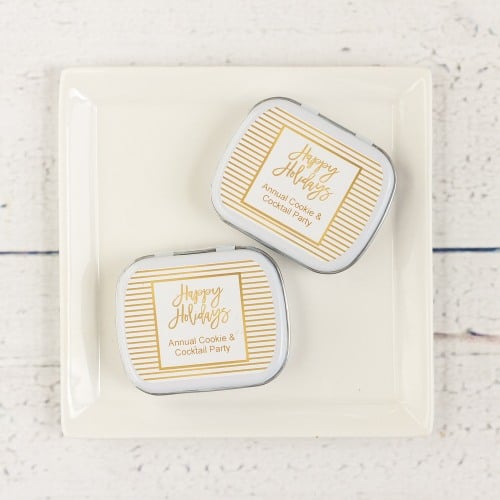 Personalized Holiday Mint Tins