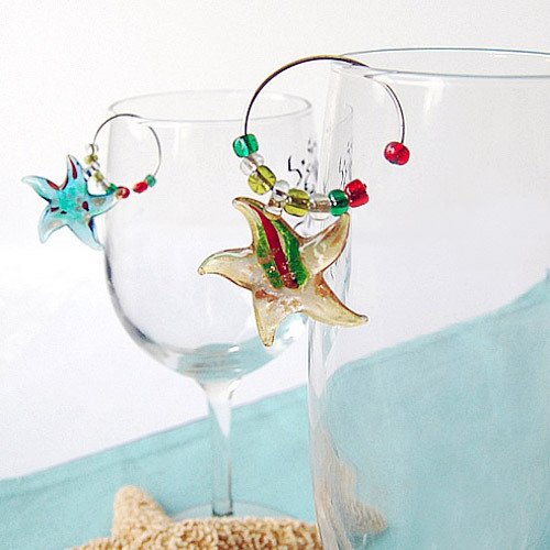 Beach Themed Wine Charms