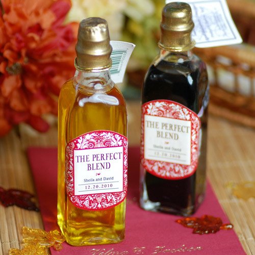 Mini Oil and Vinegar Bottles with Personalized Labels