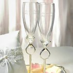 Diamond Wedding Flutes and Cake Server Set