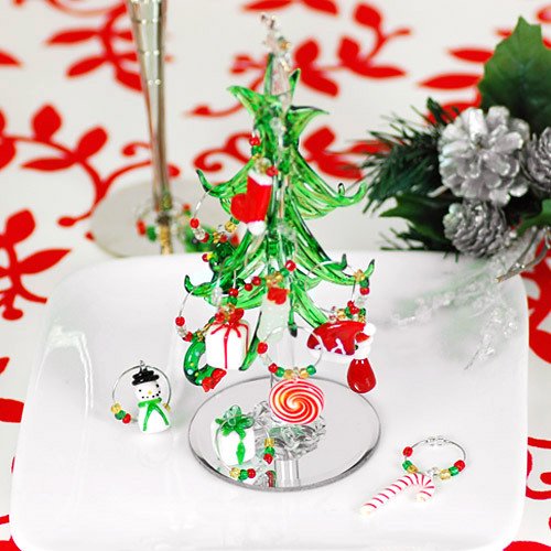 mini crystal wine charm tree mini crystal wine charm tree
