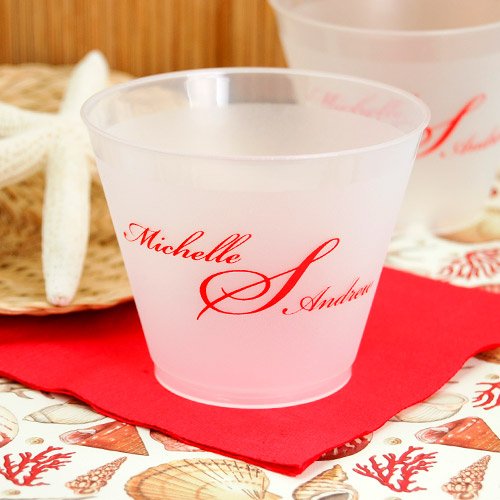 Personalized Frosted Plastic Cups