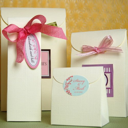 Ivory Linen Favor Bags
