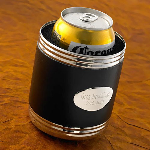 Personalized Leather Can Sleeve