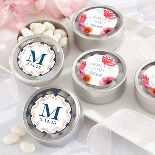 Personalized Botanical Clear Candy Tins