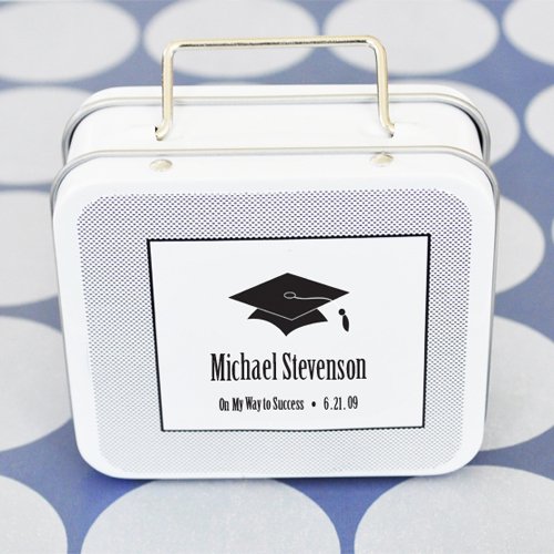 Personalized Graduation Suitcase Tin