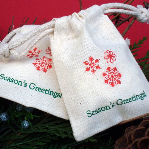 Personalized Natural Cotton Party Favor Bag