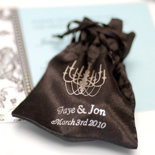 Personalized Color Satin Favor Bag