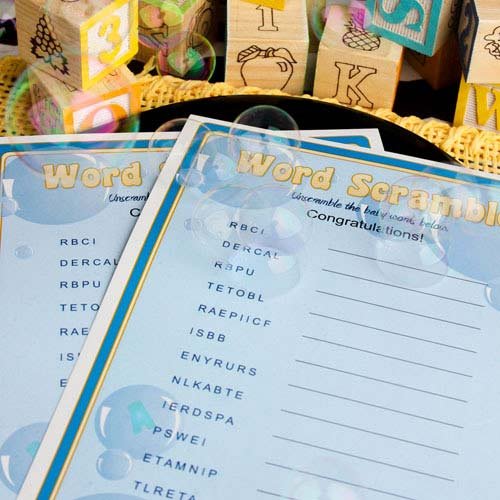 Baby Shower Word Game
