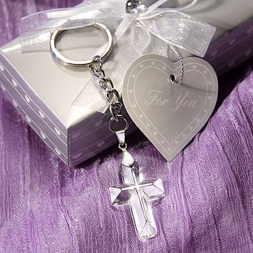 Crystal Cross Key Chain