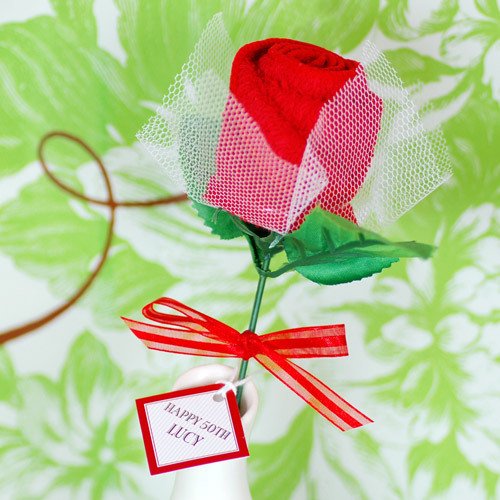 Rose Towel Favor