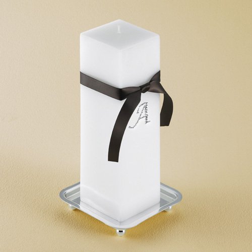 Crystal Monogram Unity Candle with Stand