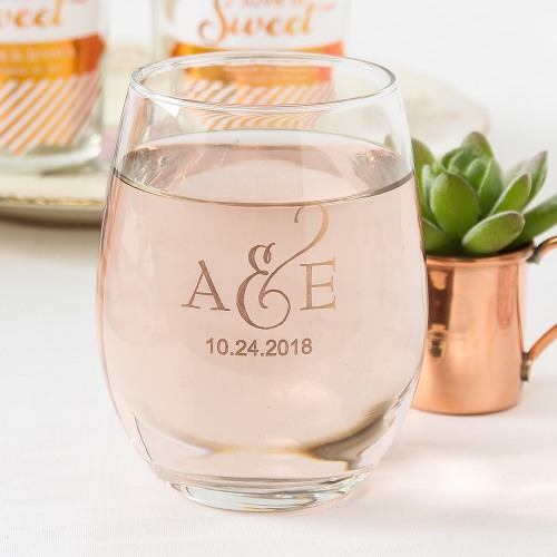 Personalized 9 oz Stemless Glass