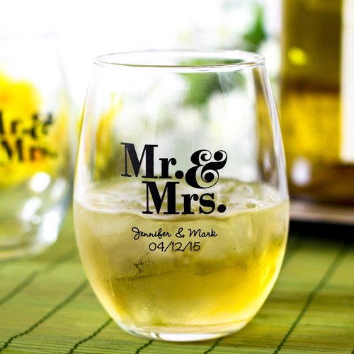 Personalized 9 oz. Stemless Wine Glass