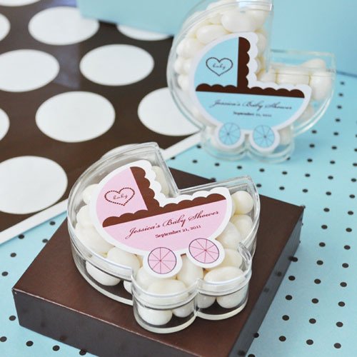 Personalized Baby Carriage Acrylic Favor Box