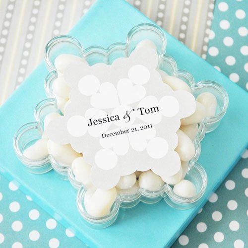 Personalized Snowflake Acrylic Favor Box