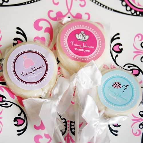 Personalized Quinceanera Lollipop Favor