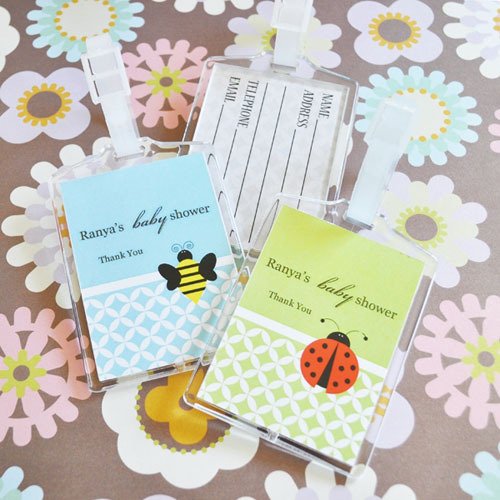 Personalized Baby Shower Acrylic Luggage Tag