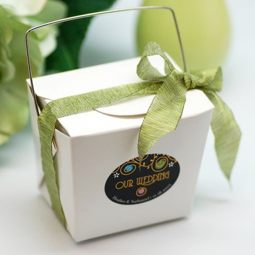 Mini White Chinese Takeout Boxes