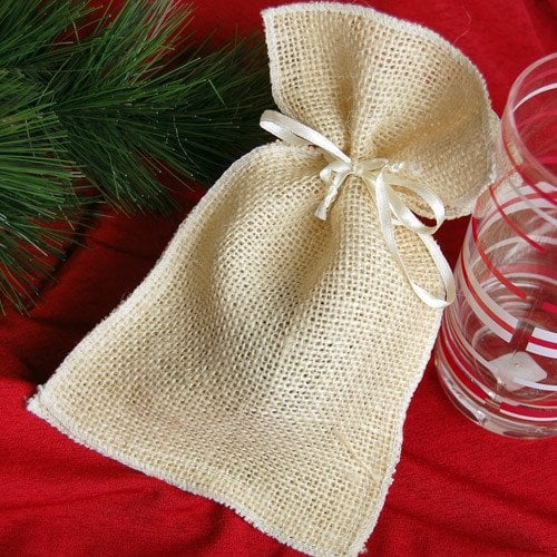 Natural Burlap Favor Pouches