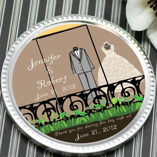 Personalized Wedding Chocolate Disc Favor