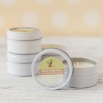 Mini Personalized Round Clear Top Candle Baby Shower Favor