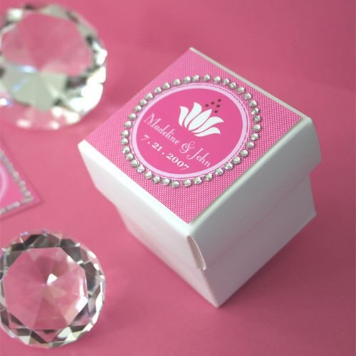 Personalized Round Rhinestone Border Labels
