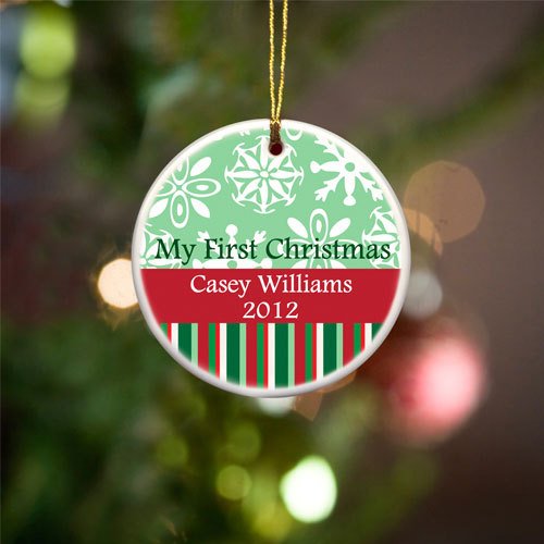personalized snowflake my first christmas ceramic ornament personalized snowflake my first christmas ceramic ornament