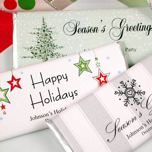 Personalized Holiday Hershey's Chocolate Bars